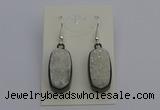 NGE5140 10*22mm - 12*25mm freeform plated druzy quartz earrings