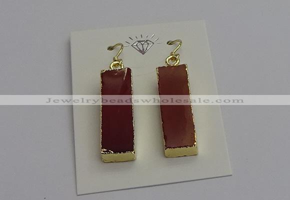 NGE5173 10*28mm - 10*30mm rectangle mookaite earrings