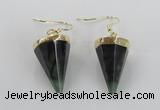 NGE65 14*20mm - 15*22mm cone agate gemstone earrings wholesale