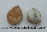 NGP1001 25*35mm - 35*45mm freeform druzy agate beads pendant