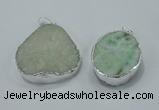 NGP1006 25*35mm - 35*45mm freeform druzy agate beads pendant