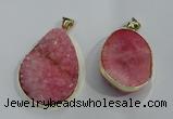 NGP1020 25*35mm - 35*45mm freeform druzy agate beads pendant