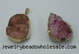 NGP1026 25*35mm - 35*45mm freeform druzy agate beads pendant