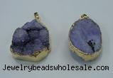 NGP1029 25*35mm - 35*45mm freeform druzy agate beads pendant