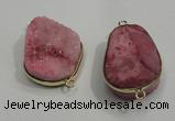 NGP1053 20*30mm - 25*35mm freeform druzy agate beads pendant