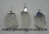 NGP1085 20*30mm - 25*50mm nuggets white crystal pendants