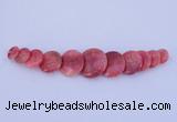 NGP129 Dyed rhodochrosite gemstone pendants set jewelry wholesale