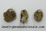 NGP1320 30*40mm - 45*55mm freeform agate pendants with brass setting