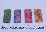 NGP135 5pcs 30*60mm rectangle dyed imperial jasper gemstone pendants