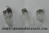 NGP1350 10*35mm - 15*60mm faceted nuggets white crystal pendants