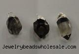 NGP1354 15*35mm - 20*40mm faceted nuggets smoky quartz pendants