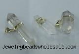 NGP1361 12*35mm - 16*55mm faceted nuggets white crystal pendants