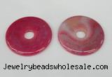 NGP1371 7*50mm - 8*55mm donut agate gemstone pendants