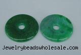 NGP1373 7*50mm - 8*55mm donut agate gemstone pendants