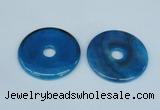 NGP1374 7*50mm - 8*55mm donut agate gemstone pendants