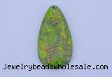 NGP139 2pcs 30*60mm teardrop dyed imperial jasper gemstone pendants