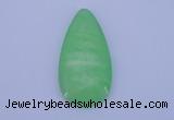 NGP140 2pcs 30*60mm teardrop dyed white jade gemstone pendants