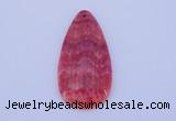 NGP141 2pcs 30*60mm teardrop dyed rhodochrosite gemstone pendants