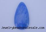 NGP142 2pcs 30*60mm teardrop dyed white jade gemstone pendants