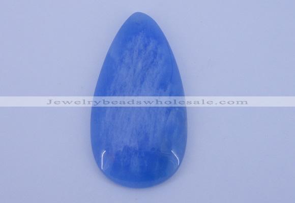 NGP142 2pcs 30*60mm teardrop dyed white jade gemstone pendants