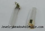 NGP1420 9*50mm - 11*60mm stick white crystal gemstone pendants