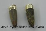 NGP1455 11*35mm - 13*45mm bullet agate gemstone pendants wholesale