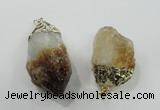 NGP1458 25*40mm - 35*55mm nuggets citrine gemstone pendants