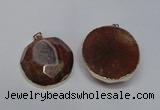 NGP1526 50*55mm - 55*60mm freeform druzy agate pendants