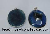 NGP1529 50*55mm - 55*60mm freeform druzy agate pendants