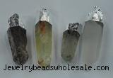 NGP1549 15*45mm - 20*65mm faceted nuggets mixed quartz pendants