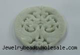 NGP1602 68*70mm Carved natural hetian jade pendants wholesale