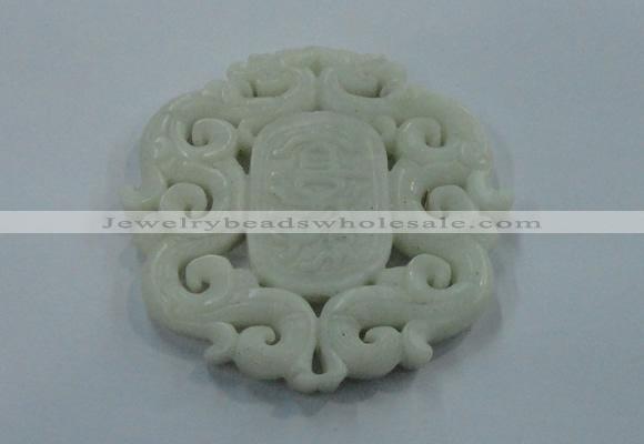 NGP1603 71*71mm Carved natural hetian jade pendants wholesale