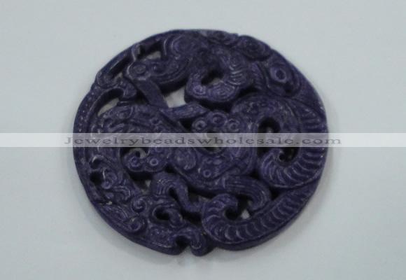 NGP1623 66*66mm Carved dyed natural hetian jade pendants wholesale