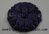 NGP1630 67*67mm Carved dyed natural hetian jade pendants wholesale