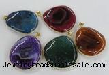 NGP1663 40*50mm - 45*55mm freeform agate gemstone pendants