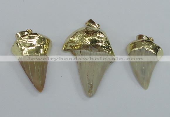 NGP1677 18*25mm - 22*30mm shark teeth pendants wholesale