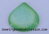 NGP169 2pcs 45*45mm heart dyed white jade gemstone pendants