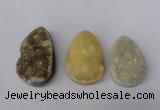 NGP1700 25*35mm - 28*40mm freeform druzy agate gemstone pendants