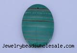 NGP176 2pcs 35*40mm oval synthetic malachite gemstone pendants