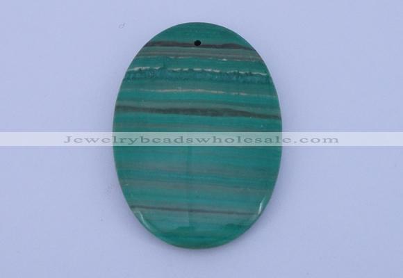 NGP176 2pcs 35*40mm oval synthetic malachite gemstone pendants