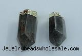 NGP1767 20*45mm - 25*50mm faceted nuggets green phantom quartz pendants