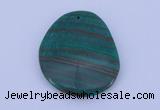 NGP177 2pcs 40*48mm freeform synthetic malachite gemstone pendants