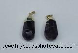 NGP1801 15*30mm - 12*35mm faceted nuggets amethyst pendants