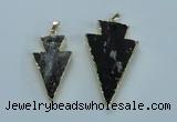 NGP1818 18*38mm - 28*45mm arrowhead druzy agate gemstone pendants