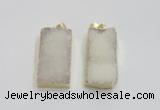 NGP1823 15*30mm - 20*35mm rectangle druzy agate pendants