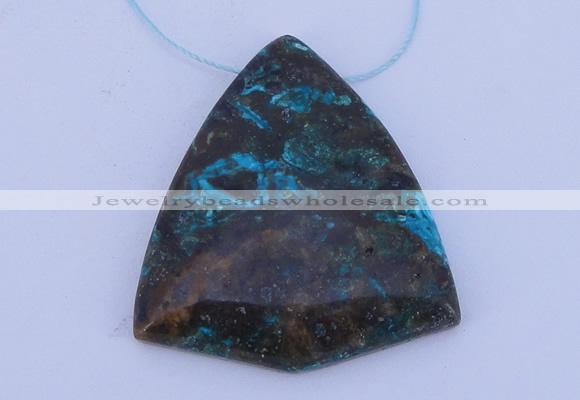 NGP186 38*43mm chrysocolla gemstone pendant jewelry wholesale