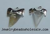 NGP1888 35*45mm - 38*55mm teeth-shaped agate gemstone pendants