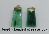 NGP1909 18*40mm - 20*50mm trapezoid agate gemstone pendants