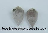 NGP1936 18*35mm - 20*40mm faceted nuggets white crystal pendants