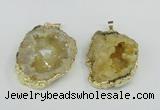 NGP1958 30*40mm - 40*50mm freeform druzy agate gemstone pendants